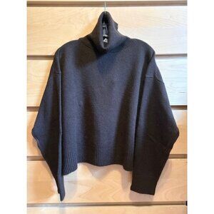 NWT ZARA BROWN PLAIN HIGH COLLAR TURTLENECK SWEATER, SIZE: LARGE (Fits like M)